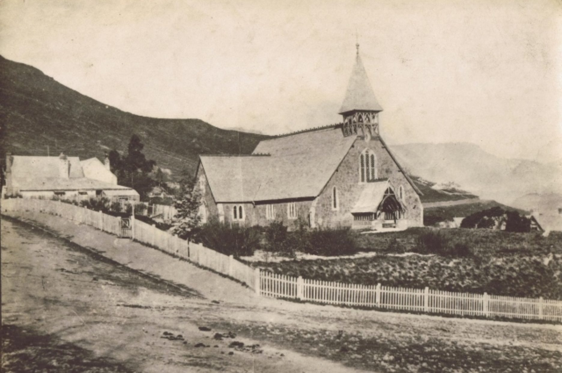 The second Church of the Most Holy Trinity Church, Lyttelton, undated. Lyttelton Museum